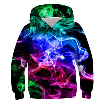 Idgreatim Hoodie 3D Graphique Enfant — Imprimé Animaux & Motifs, 88% Polyester | 6-16 Ans