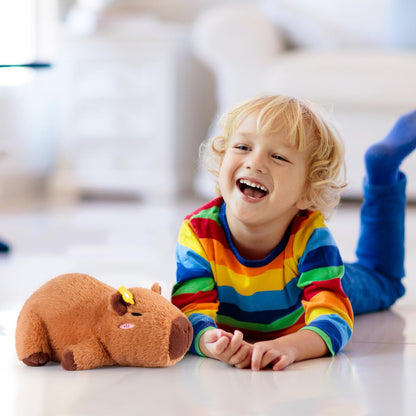 Peluche Capybara Chauffante & Rafraîchissante – Soulagement Naturel, Parfum Lavande | Cadeau Enfants & Adultes