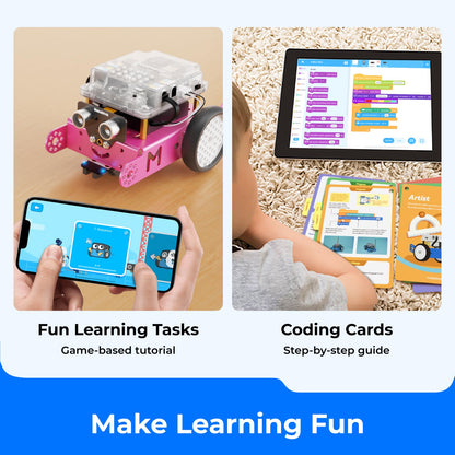 Kit Robot Makeblock mBot avec Boîte de Codage Scratch – Projets STEM pour Enfants 8-12 ans | Programmation Scratch & Arduino