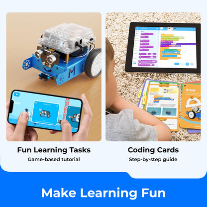 Kit Robot Makeblock mBot avec Boîte de Codage Scratch – Projets STEM pour Enfants 8-12 ans | Programmation Scratch & Arduino