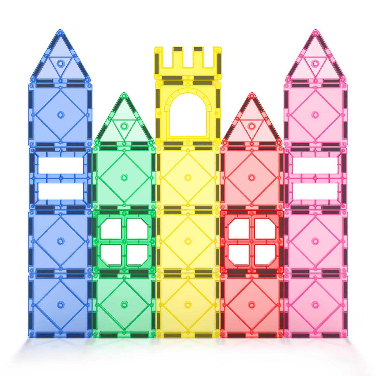 Soyee Tuiles Magnétiques STEM Montessori | Jeu de Construction 3D Enfants 3 ans+