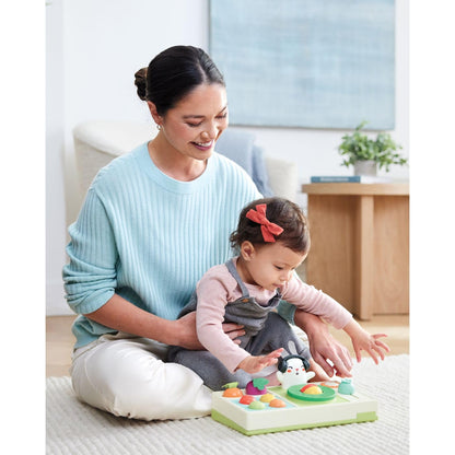 Skip Hop Volant Interactif Farmstand See & Bee — 2-en-1 Plat Ventre & Assis, Musique & Miroir | Dès 3 Mois