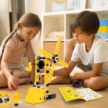 Kit STEM 10 en 1 – Véhicules de Construction | 100 Pièces | Dès 4 ans