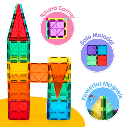 Gemmicc Tuiles Magnétiques STEM | Jeu de Construction 3D pour Enfants 3 ans+
