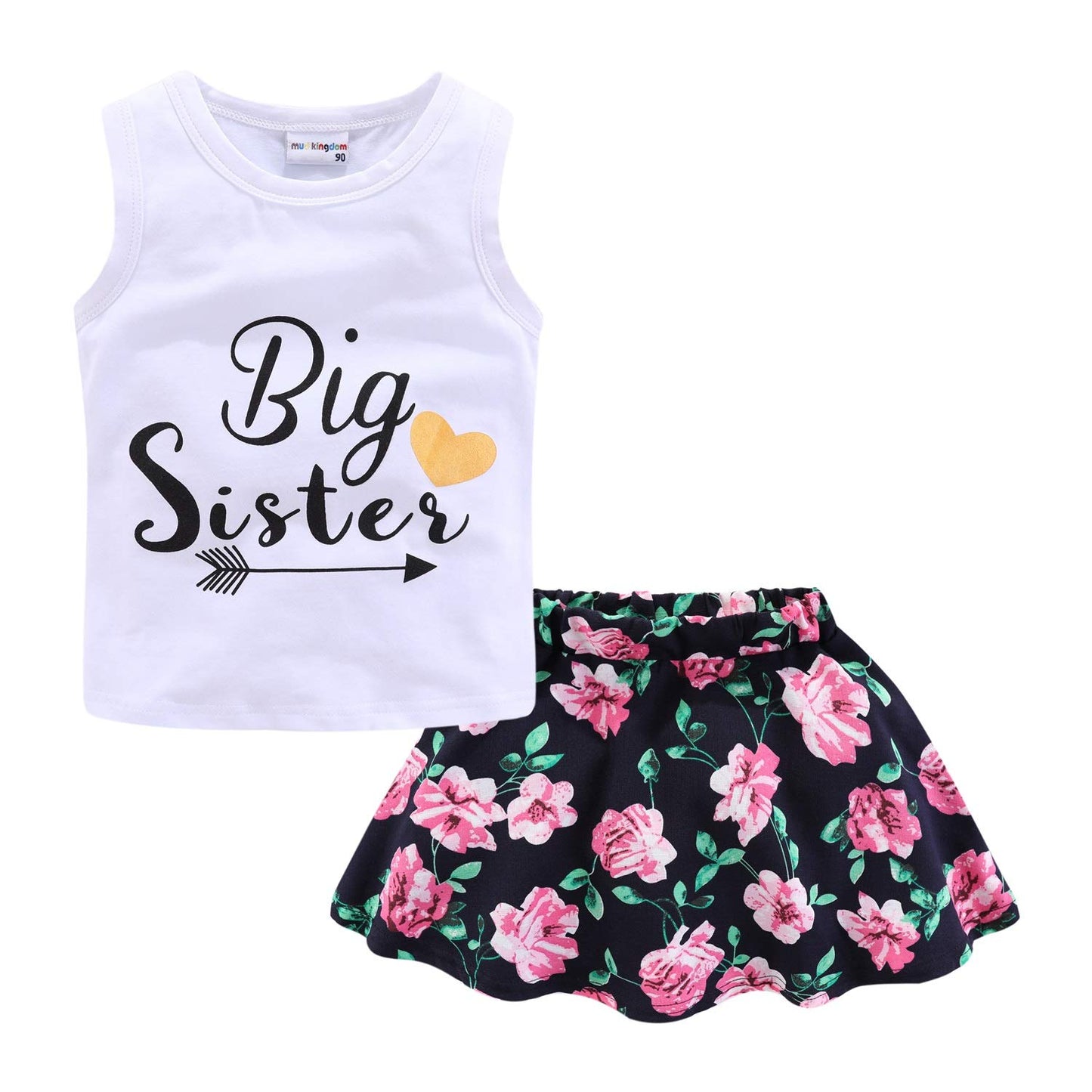 Ensemble 2 Pièces Fille | Haut + Short | Col Dentelle Floral | Coton | 12 mois à 10 ans