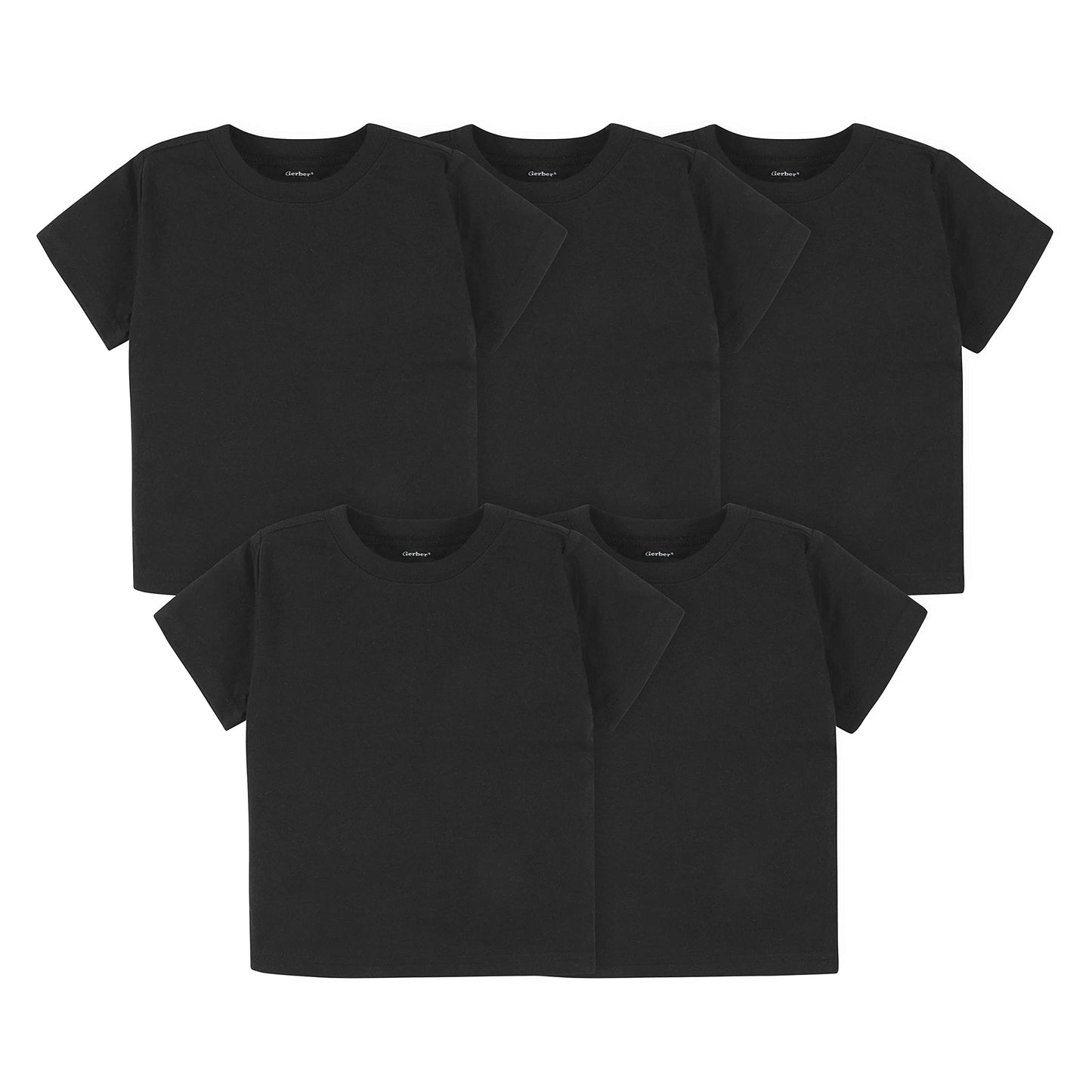 T-shirts Bébé Gerber — Lot de 5 | 100% Coton | 12 Mois à 5T