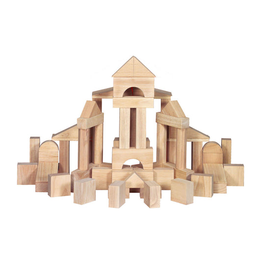 Melissa & Doug – Blocs de construction en bois (60 pièces) avec bac de rangement - LumeraKids