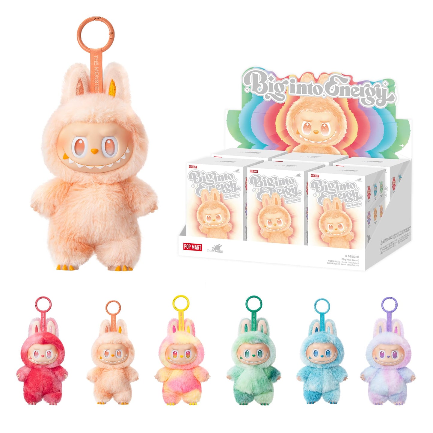 POP MART Labubu – Blind Box Peluche avec Pendentif | Série Big Into Energy