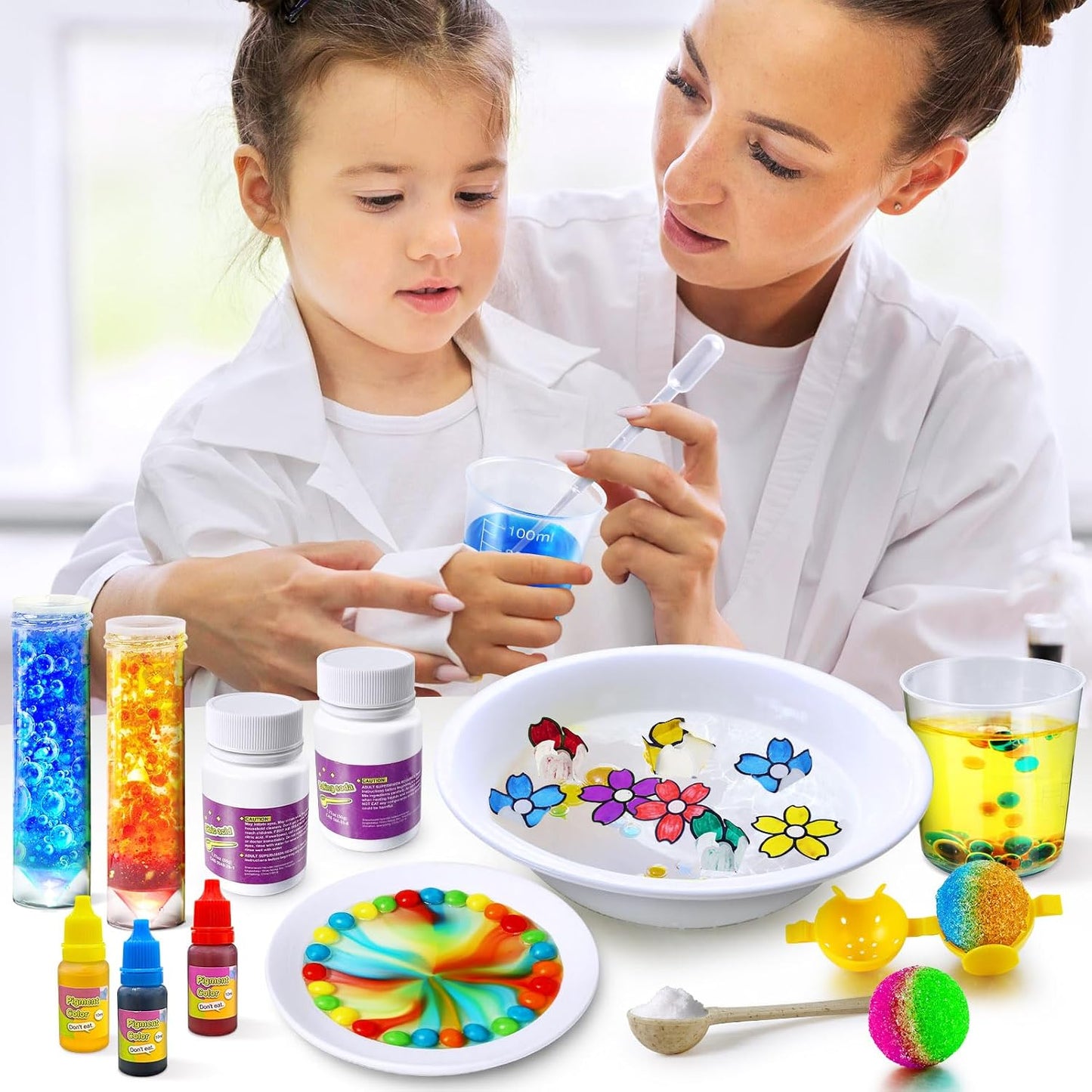 Kit de sciences UNGLINGA – 70+ expériences pour enfants | Chimie, physique, volcan | Jouets éducatifs STEM, cadeau idéal pour jeunes scientifiques