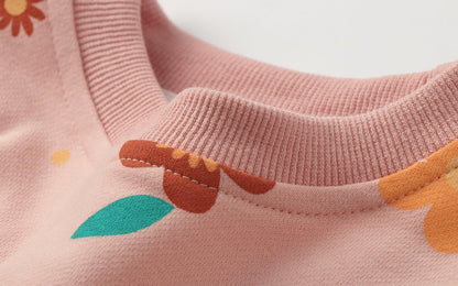 Sweat Col Rond Filles | 100% Coton | Motifs Colorés & Rayures