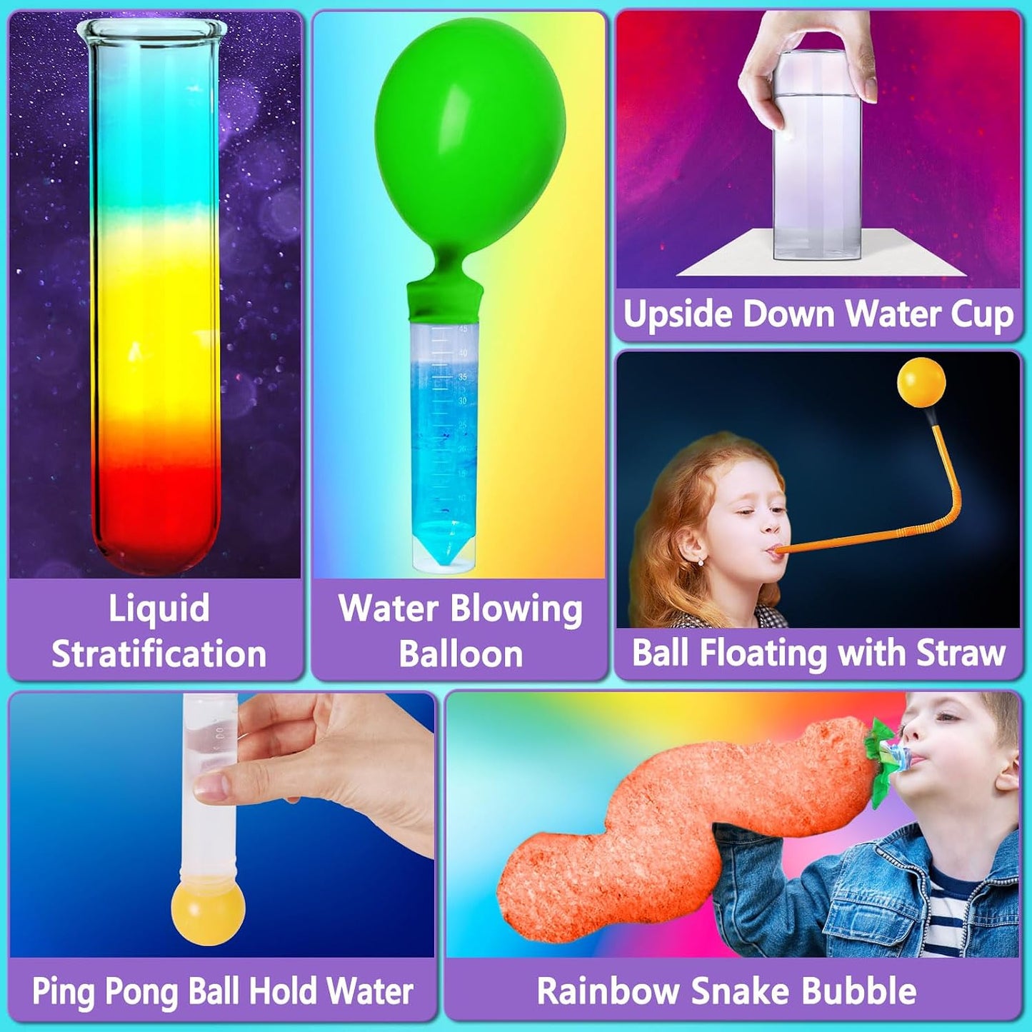Kit de sciences UNGLINGA – 70+ expériences pour enfants | Chimie, physique, volcan | Jouets éducatifs STEM, cadeau idéal pour jeunes scientifiques