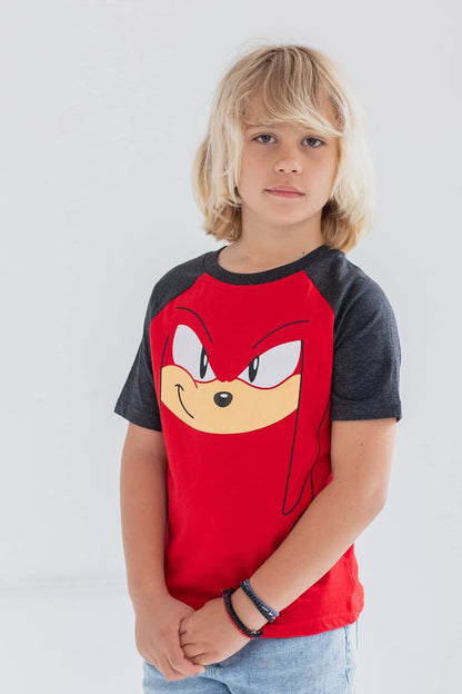 Lot de 3 T-Shirts Raglan Sonic the Hedgehog | 100% Coton | Licence Officielle SEGA | 2T à 18-20