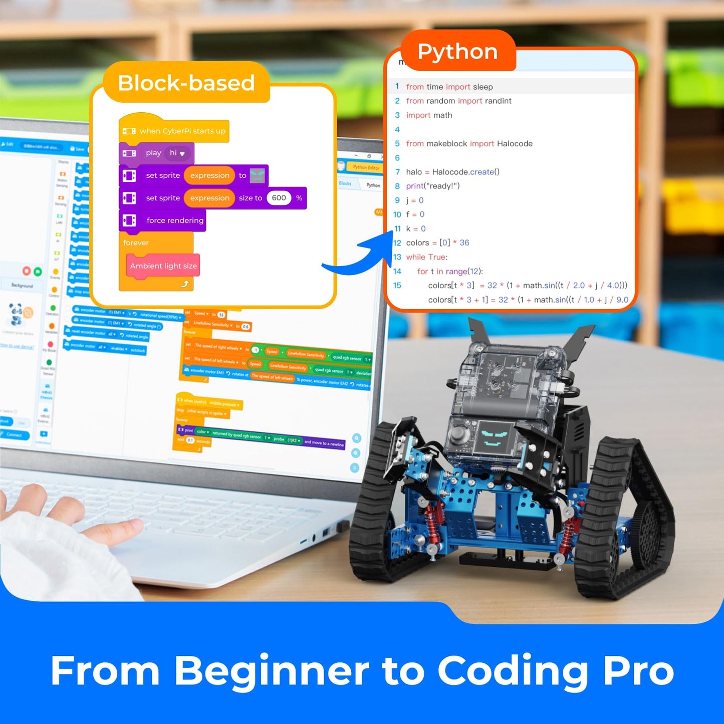 Makeblock mBot2 – Kit Robotique STEM | Robot Programmable pour Enfants 8-12 ans