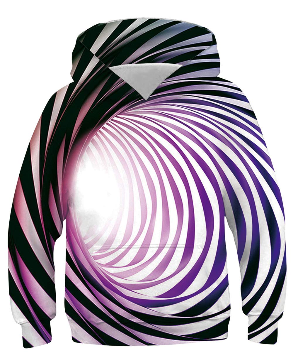 Idgreatim Hoodie 3D Graphique Enfant — Imprimé Animaux & Motifs, 88% Polyester | 6-16 Ans