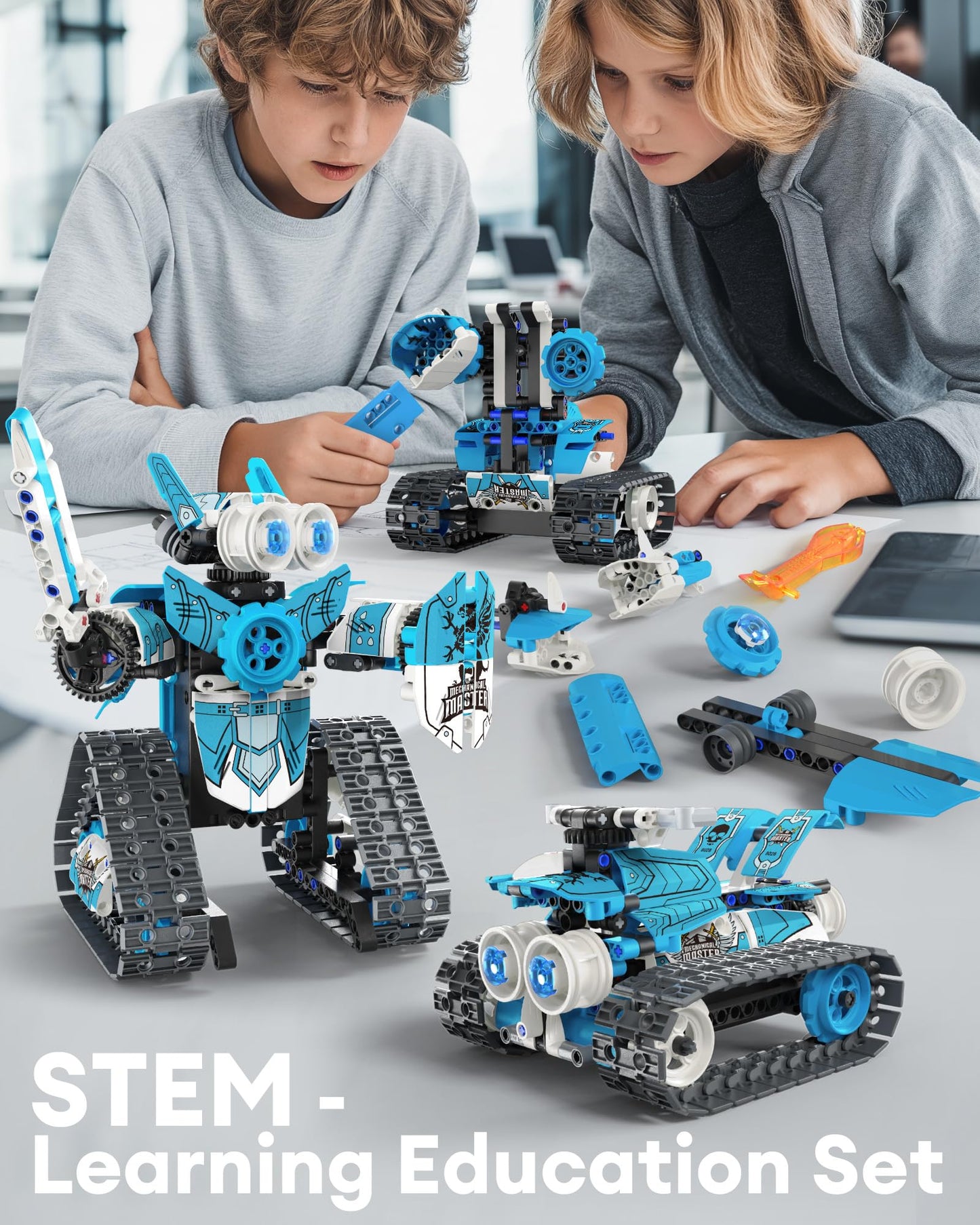 Kit Robot RC STEM 5 en 1 Opmind – 398 pièces, Télécommande & Application, Jouet Éducatif pour Enfants 6 à 12 Ans, Garçons et Filles - LumeraKids