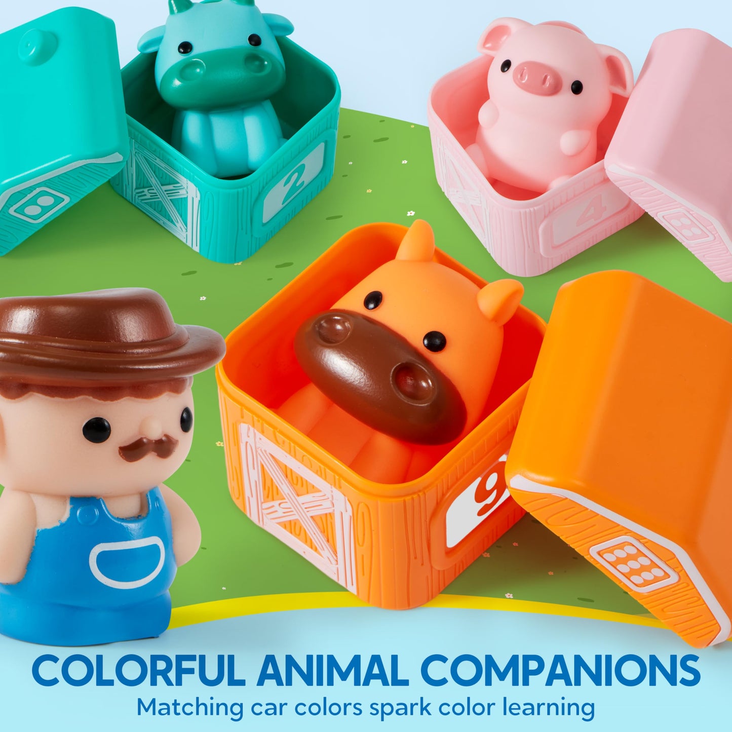 Train Éducatif Montessori pour Bébés 1-3 ans | Tri, Comptage & Animaux