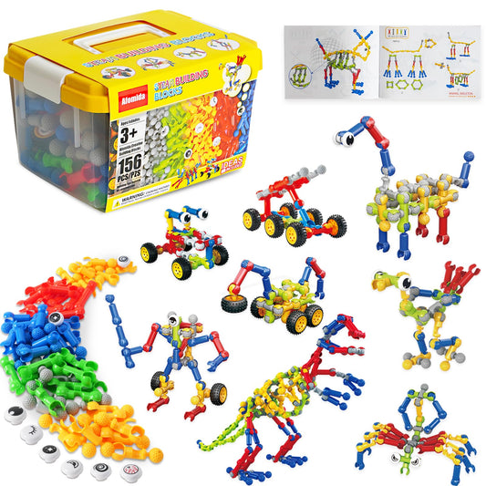 Blocs de Construction Créatifs – 40+ Modèles | Dinosaure, Robot, Animal | STEM | Dès 4 ans - LumeraKids