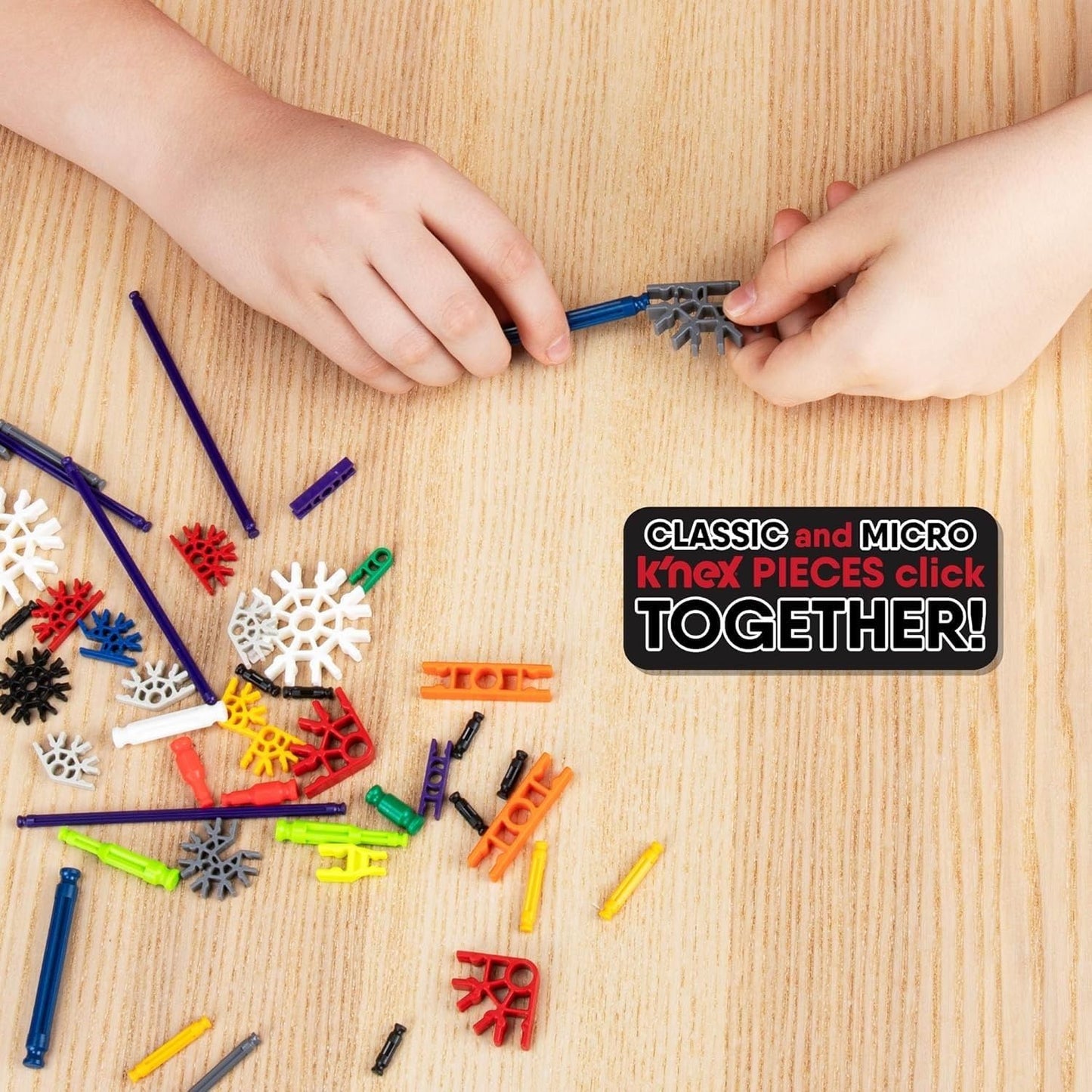 K'NEX Click & Construct – Ensemble de construction 522 pièces | STEM | Dès 7 ans