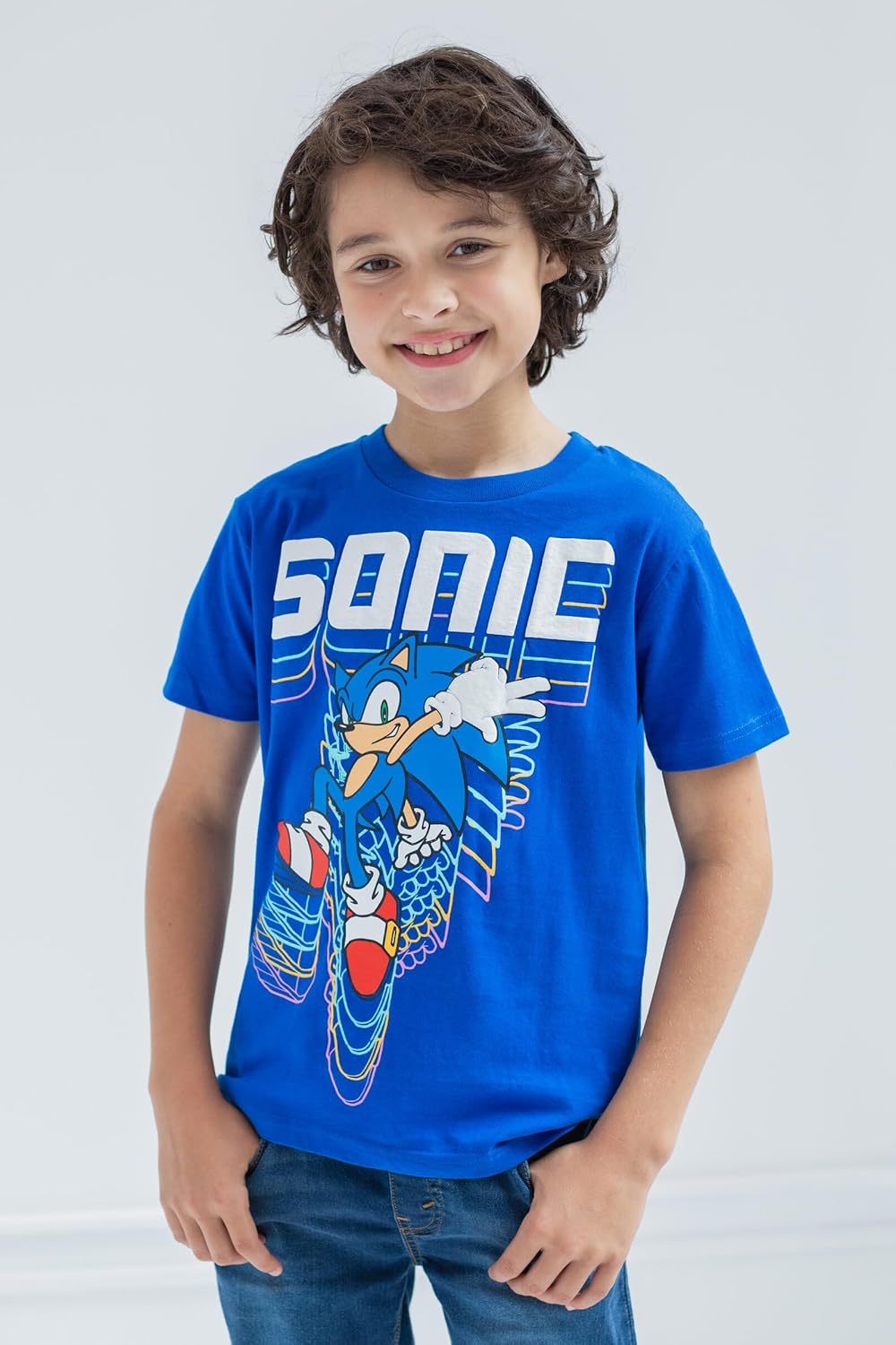 Lot de 3 T-Shirts Raglan Sonic the Hedgehog | 100% Coton | Licence Officielle SEGA | 2T à 18-20
