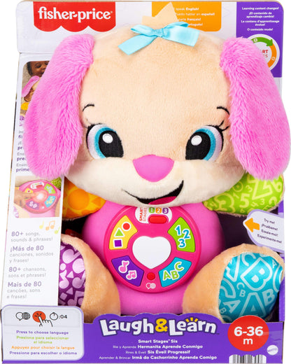 Fisher-Price Chiot Musical Laugh & Learn — 4 Langues | 6 Mois à 3 Ans