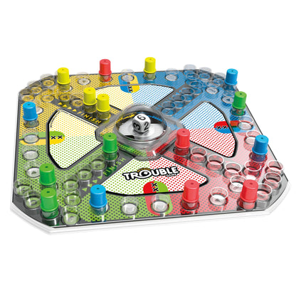 Hasbro Trouble Jeu de Société — Pop-O-Matic, Course & Stratégie, 2-4 Joueurs | Dès 5 Ans