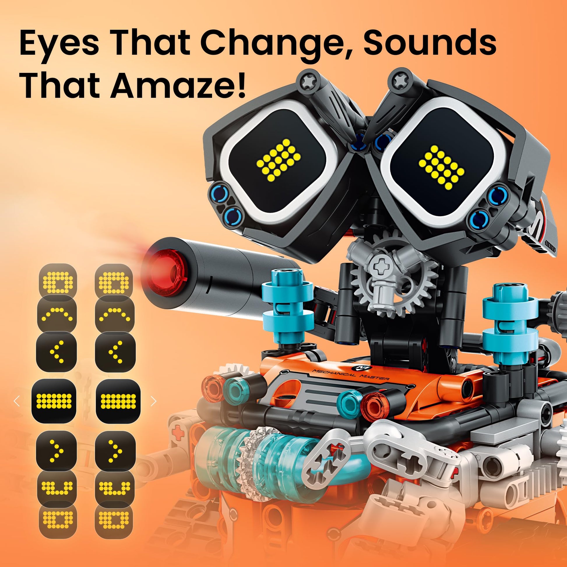 Sillbird Robot STEM 5-en-1 télécommandé – 435 pièces, LED et sons (8-14 ans) - LumeraKids