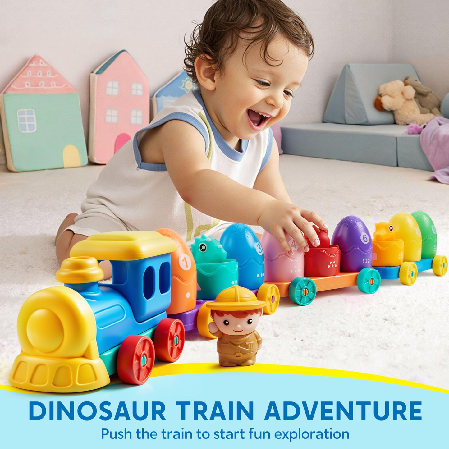 Train Éducatif Montessori pour Bébés 1-3 ans | Tri, Comptage & Animaux