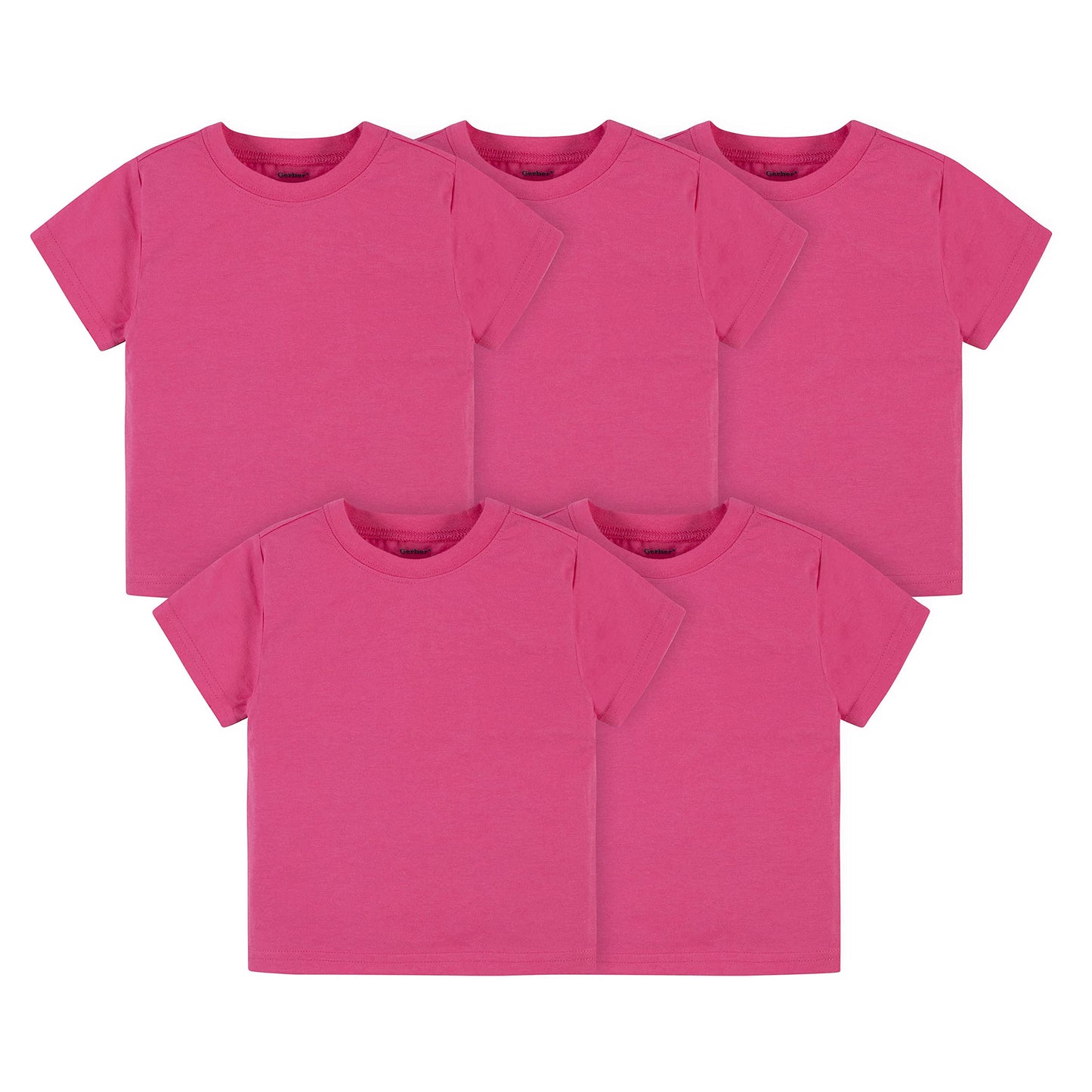 T-shirts Bébé Gerber — Lot de 5 | 100% Coton | 12 Mois à 5T