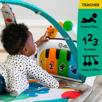 Baby Einstein Tapis d'Éveil 4-en-1 Kickin' Tunes — Piano, Musique & Langues | 0-36 Mois