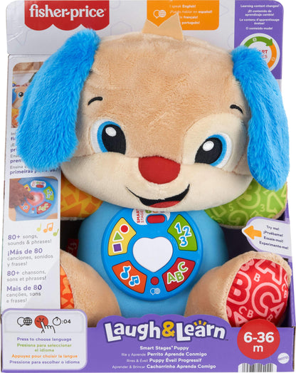 Fisher-Price Chiot Musical Laugh & Learn — 4 Langues | 6 Mois à 3 Ans
