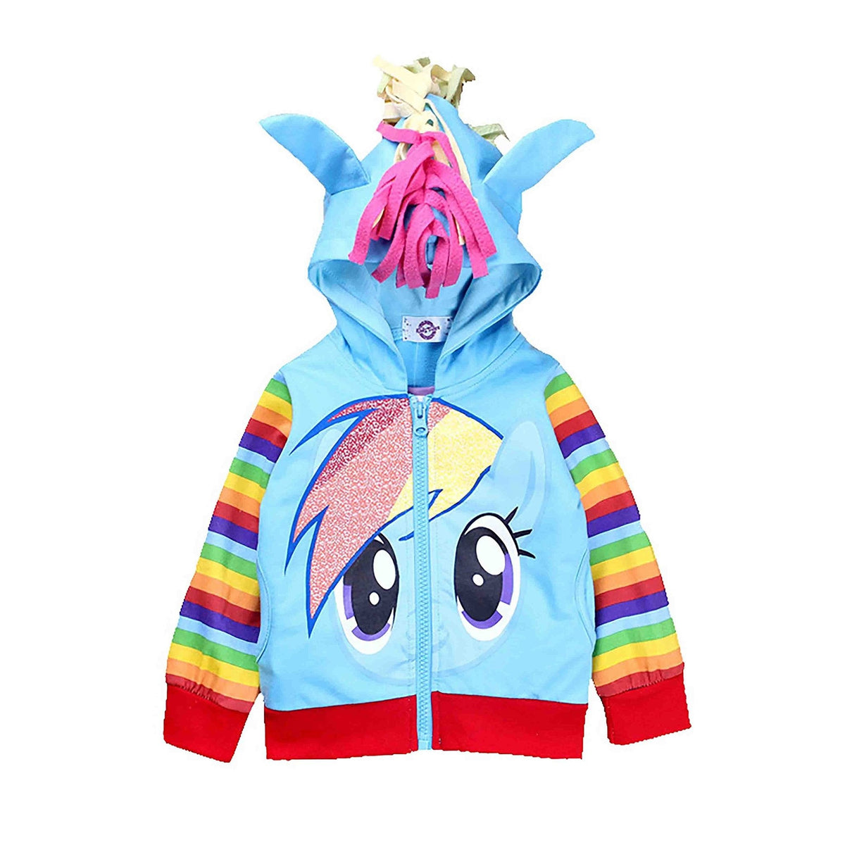 Sweat à Capuche Licorne Arc-en-Ciel pour Filles | Fermeture Éclair & Ailes 3D - LumeraKids