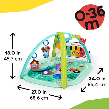 Baby Einstein Tapis d'Éveil 4-en-1 Kickin' Tunes — Piano, Musique & Langues | 0-36 Mois