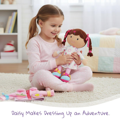 Poupée Éducative Dressy Friends – Prénom Personnalisable | Montessori Apprendre à S'habiller | Cadeau Filles & Garçons 2 ans+