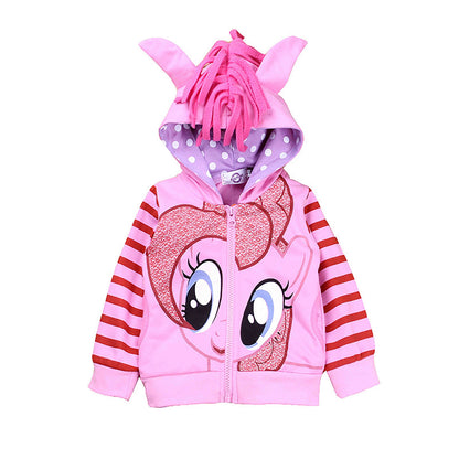 Sweat à Capuche Licorne Arc-en-Ciel pour Filles | Fermeture Éclair & Ailes 3D