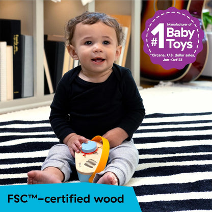 Baby Einstein + Hape Radio Musicale Discovery — Bois FSC, 40+ Sons & Lumières | Dès 6 Mois