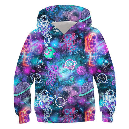 Idgreatim Hoodie 3D Graphique Enfant — Imprimé Animaux & Motifs, 88% Polyester | 6-16 Ans
