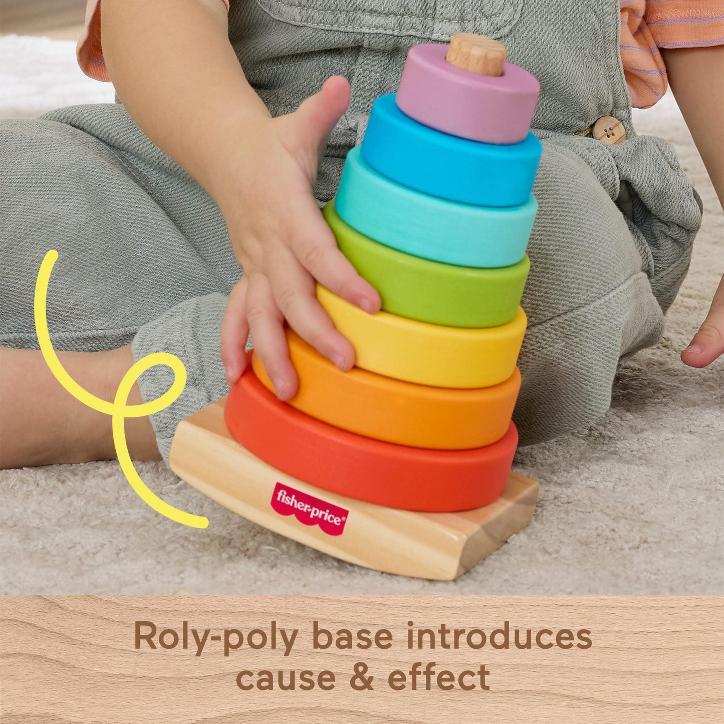 Fisher-Price Rock-a-Stack — Anneaux À Empiler, Base Culbuto | Dès 6 Mois