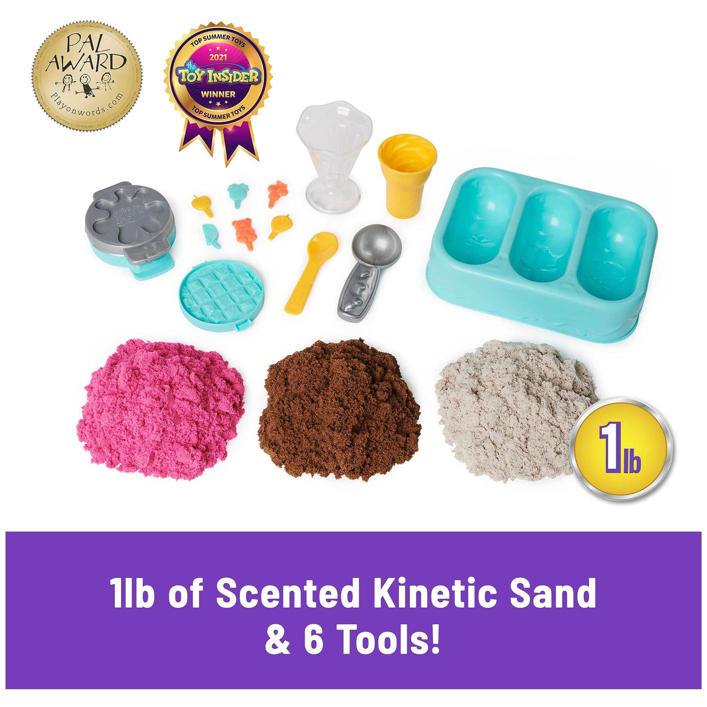 Kinetic Sand – Salon de glaces parfumé | Sable sensoriel pour enfants dès 3 ans