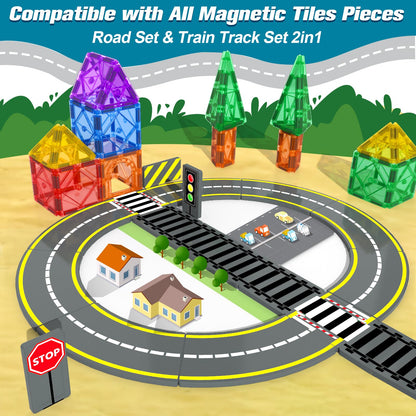 Soyee Tuiles Magnétiques STEM Montessori | Jeu de Construction 3D Enfants 3 ans+