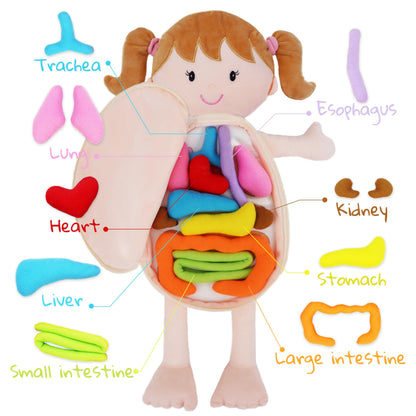 Poupée Éducative Dressy Friends – Prénom Personnalisable | Montessori Apprendre à S'habiller | Cadeau Filles & Garçons 2 ans+