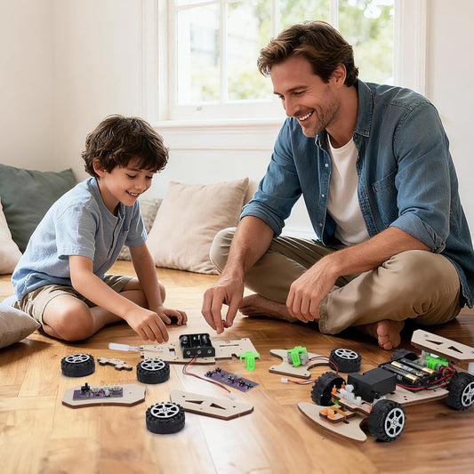 Voiture de course en bois LEPANDA – Kit STEM à construire | Jouet éducatif pour enfants 8-14 ans | Cadeau idéal garçons - LumeraKids
