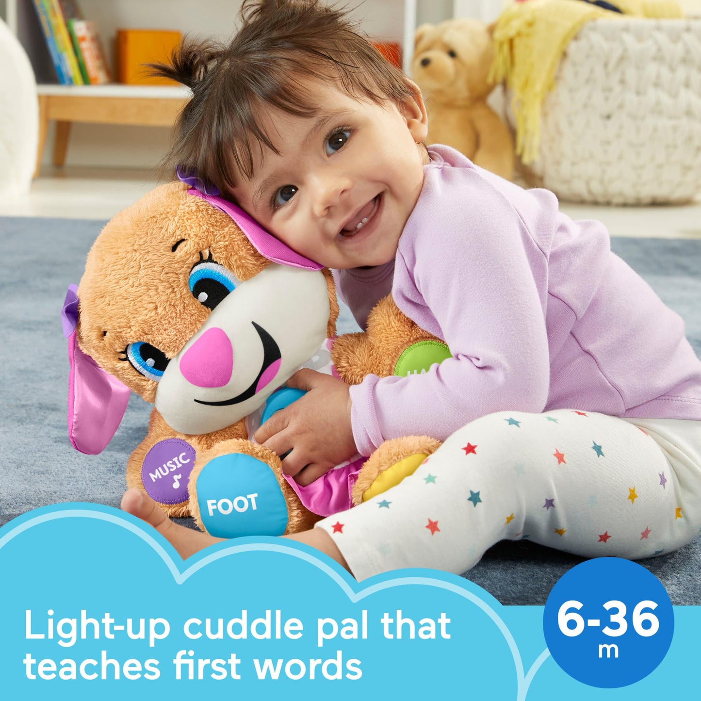 Fisher-Price Chiot Musical Laugh & Learn — 4 Langues | 6 Mois à 3 Ans