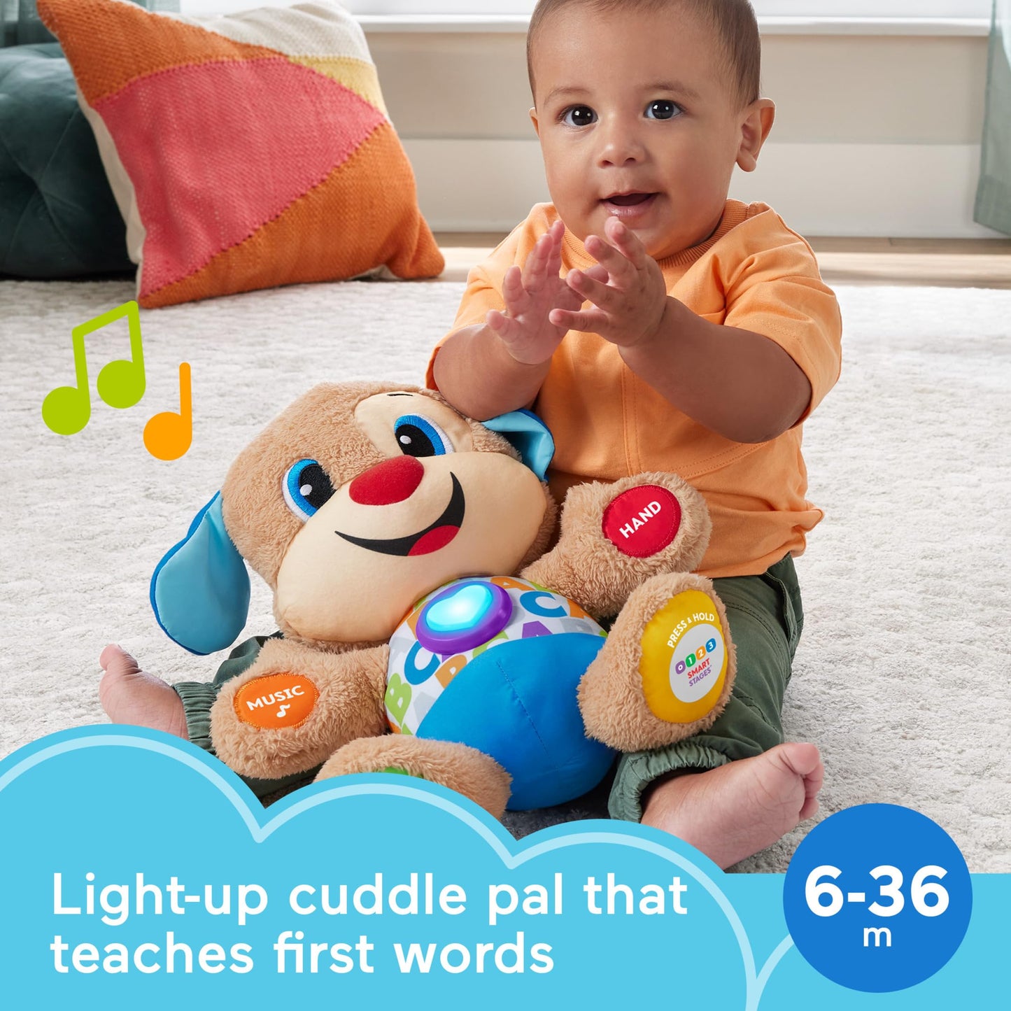 Fisher-Price Chiot Musical Laugh & Learn — 4 Langues | 6 Mois à 3 Ans