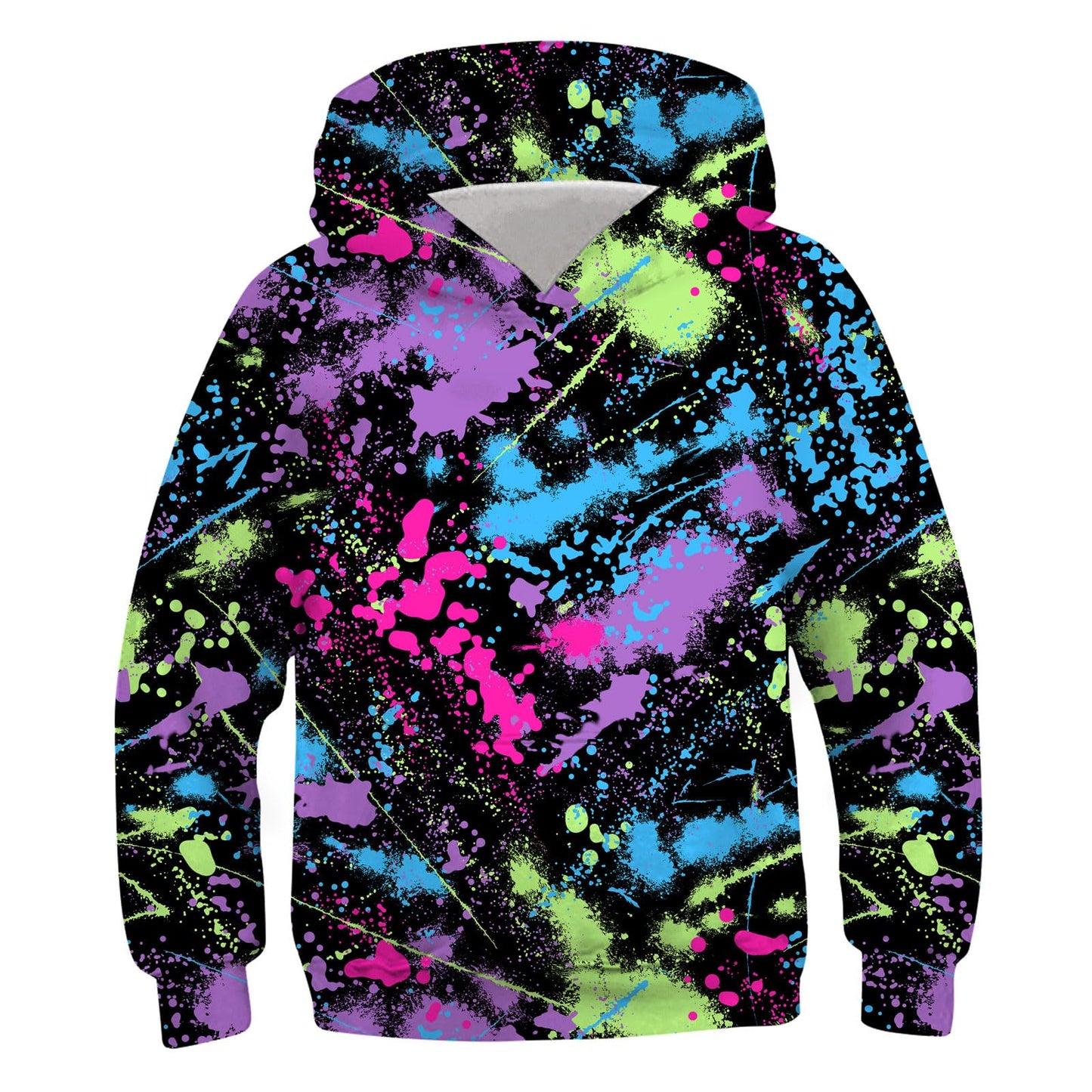 Idgreatim Hoodie 3D Graphique Enfant — Imprimé Animaux & Motifs, 88% Polyester | 6-16 Ans