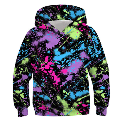 Idgreatim Hoodie 3D Graphique Enfant — Imprimé Animaux & Motifs, 88% Polyester | 6-16 Ans