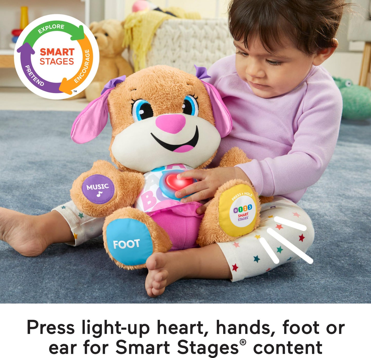 Fisher-Price Chiot Musical Laugh & Learn — 4 Langues | 6 Mois à 3 Ans