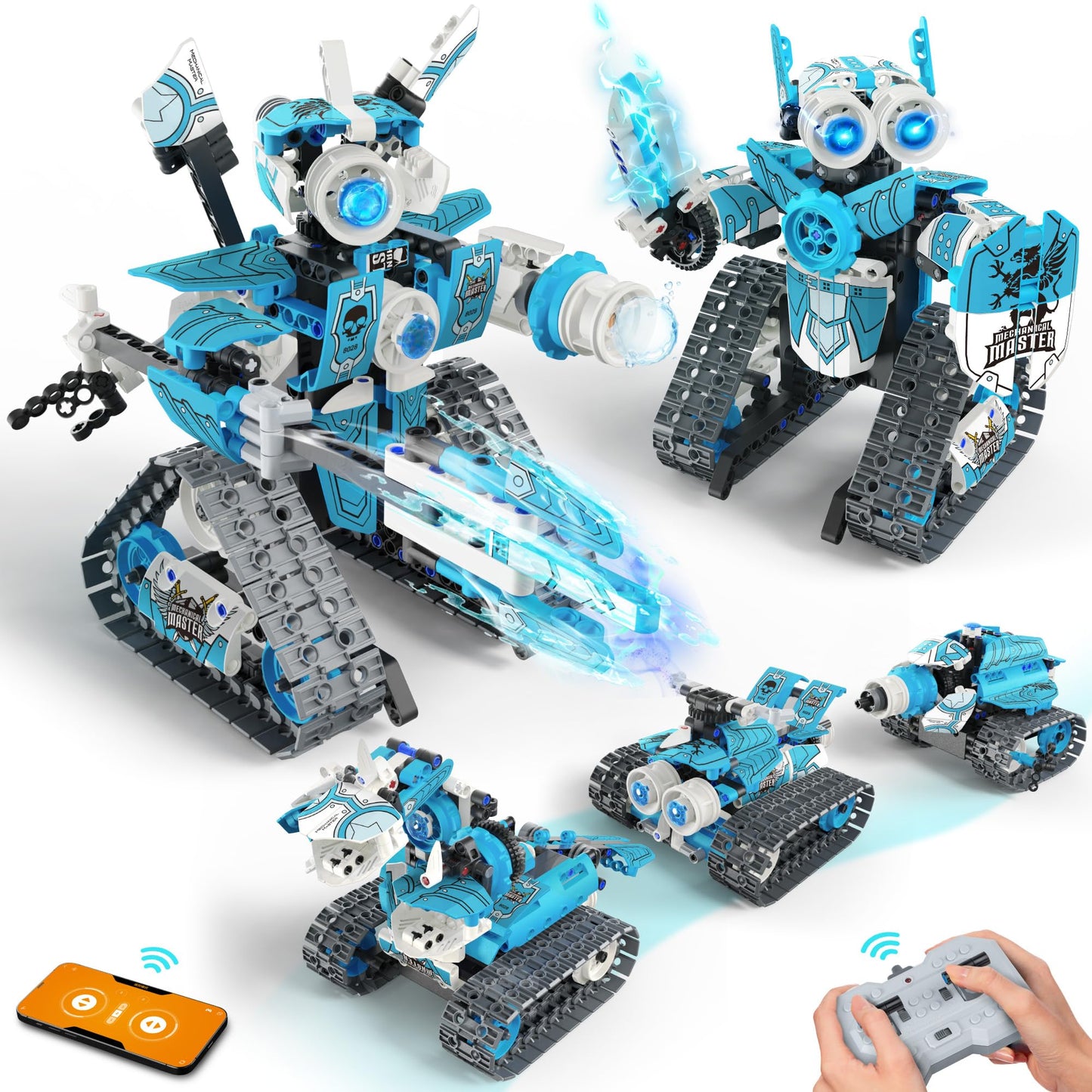 Kit Robot RC STEM 5 en 1 Opmind – 398 pièces, Télécommande & Application, Jouet Éducatif pour Enfants 6 à 12 Ans, Garçons et Filles - LumeraKids