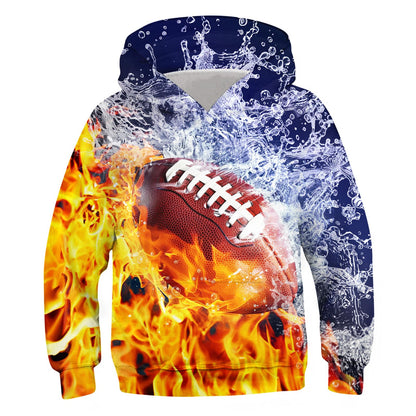 Idgreatim Hoodie 3D Graphique Enfant — Imprimé Animaux & Motifs, 88% Polyester | 6-16 Ans