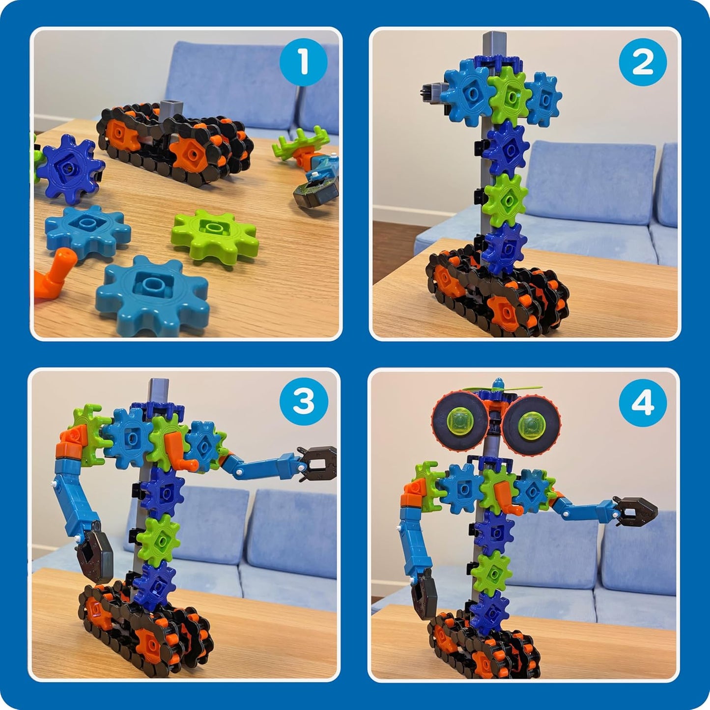Gears! Gears! Gears! Robots en Mouvement – Jeu de Construction STEM, 116 pièces, dès 5 ans - LumeraKids