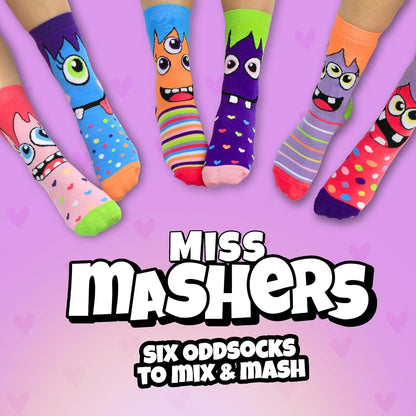 Chaussettes Dépareillées Enfant — Coffret 6 Paires | Miss Mashers